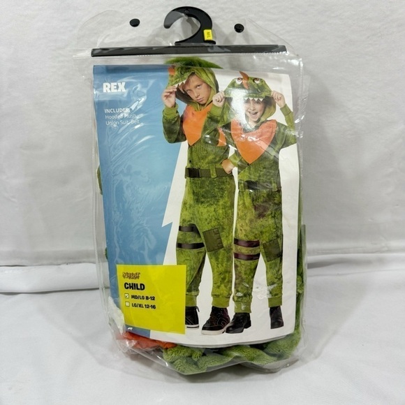 Spirit Halloween Boys Fortnite Plush Rex Costume Kid 8/12 - Picture 1 of 10